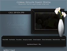 Tablet Screenshot of corralhollowdental.com
